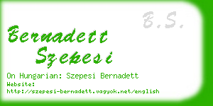 bernadett szepesi business card